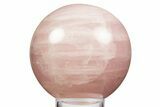 Polished Rose Quartz Sphere - Madagascar #323575-1